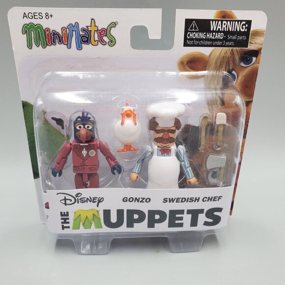 Gonzo Camilla Chicken Swedish Chef Figure Muppets Minimates Diamond Select - Picture 1 of 7